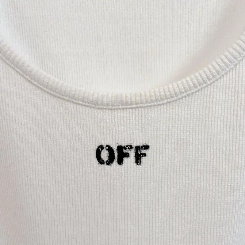 Off-White Off-White White Cotton Sleeveless Dress 0089 Size L / US 10 / IT 46 - 5 Thumbnail