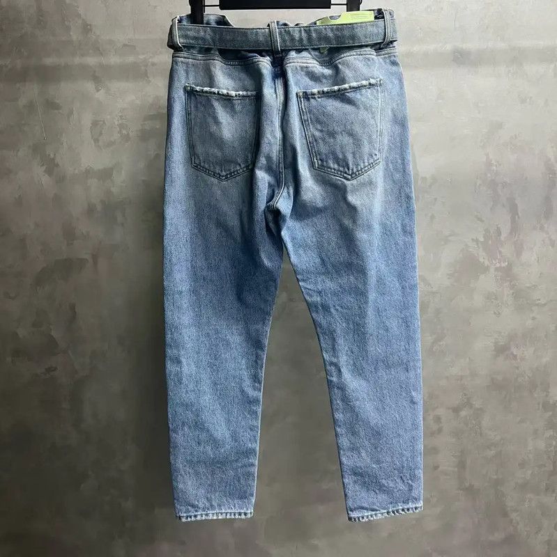 Off-White Off-White Blue Cotton Women's Jeans 0089 Size 28" / US 6 / IT 42 - 5 Thumbnail