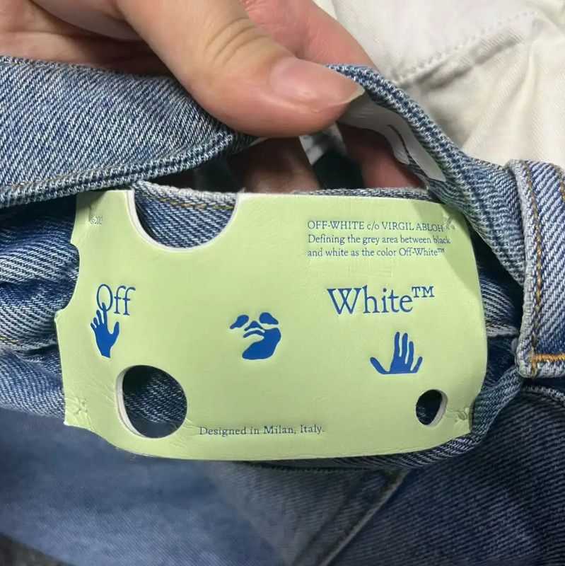 Off-White Off-White Blue Cotton Women's Jeans 0089 Size 28" / US 6 / IT 42 - 4 Thumbnail