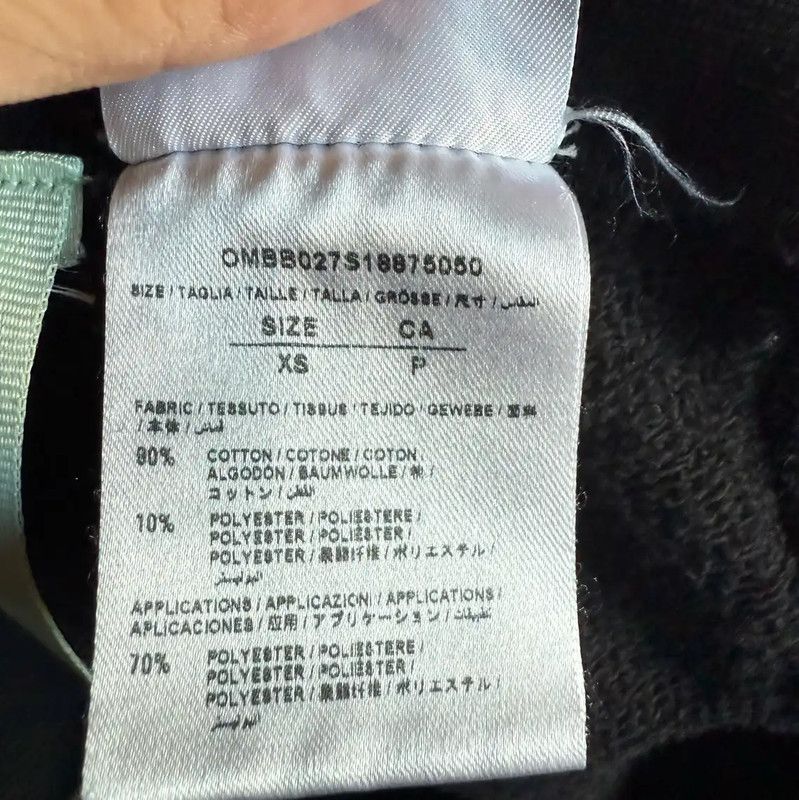 Off-White Off-White Black Cotton Women's Hoodie Size XS 0089 Size XS / US 0-2 / IT 36-38 - 4 Thumbnail
