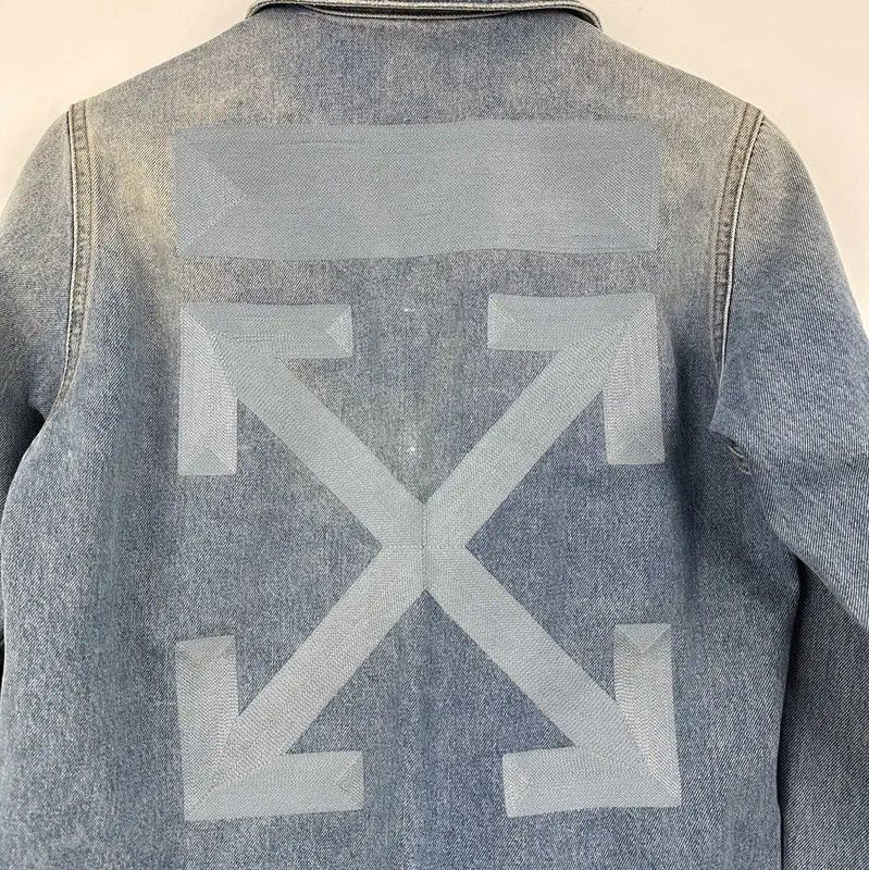 Off-White Off-White Blue Cotton Women's Jacket 0089 Size XS / US 0-2 / IT 36-38 - 5 Thumbnail