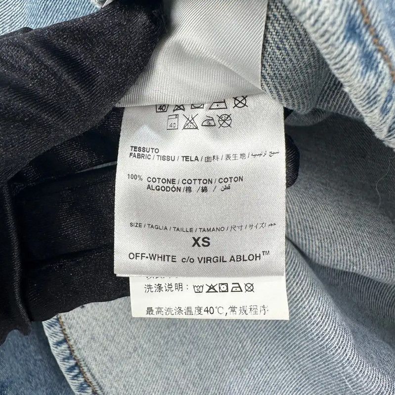 Off-White Off-White Blue Cotton Women's Jacket 0089 Size XS / US 0-2 / IT 36-38 - 6 Thumbnail