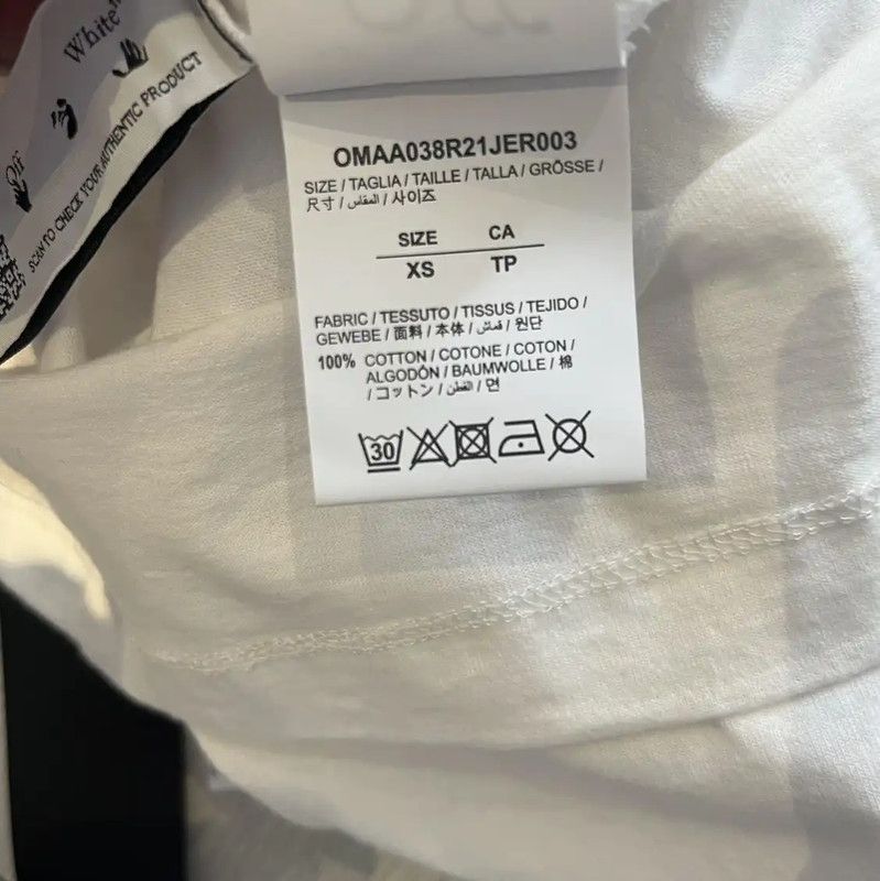 Off-White Off-White Summer Short Sleeve White T-Shirt 0089 Size XS / US 0-2 / IT 36-38 - 5 Thumbnail