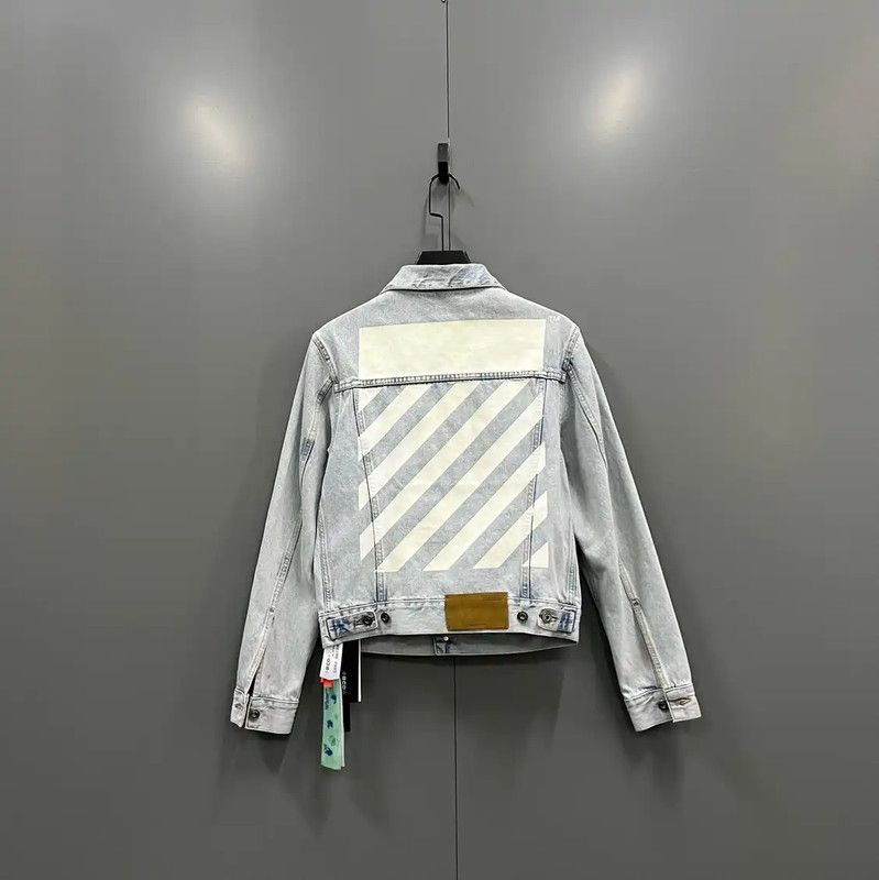 Off-White Off-White Blue Cotton Women's Jacket 0089 Size XS / US 0-2 / IT 36-38 - 3 Thumbnail