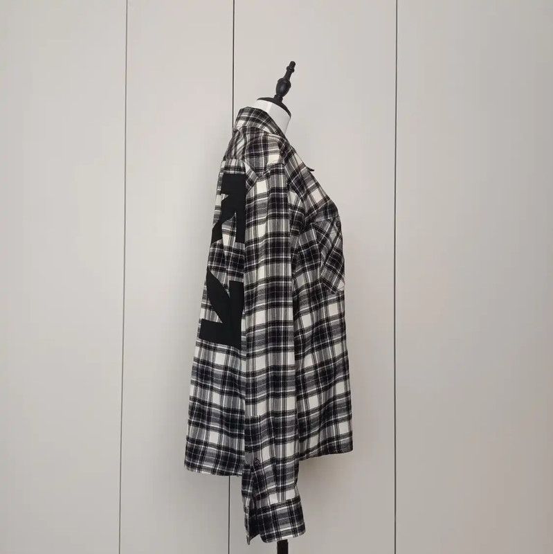 Off-White Off-White Black Checkered Long Sleeve Shirt 0089 Size M / US 6-8 / IT 42-44 - 4 Thumbnail