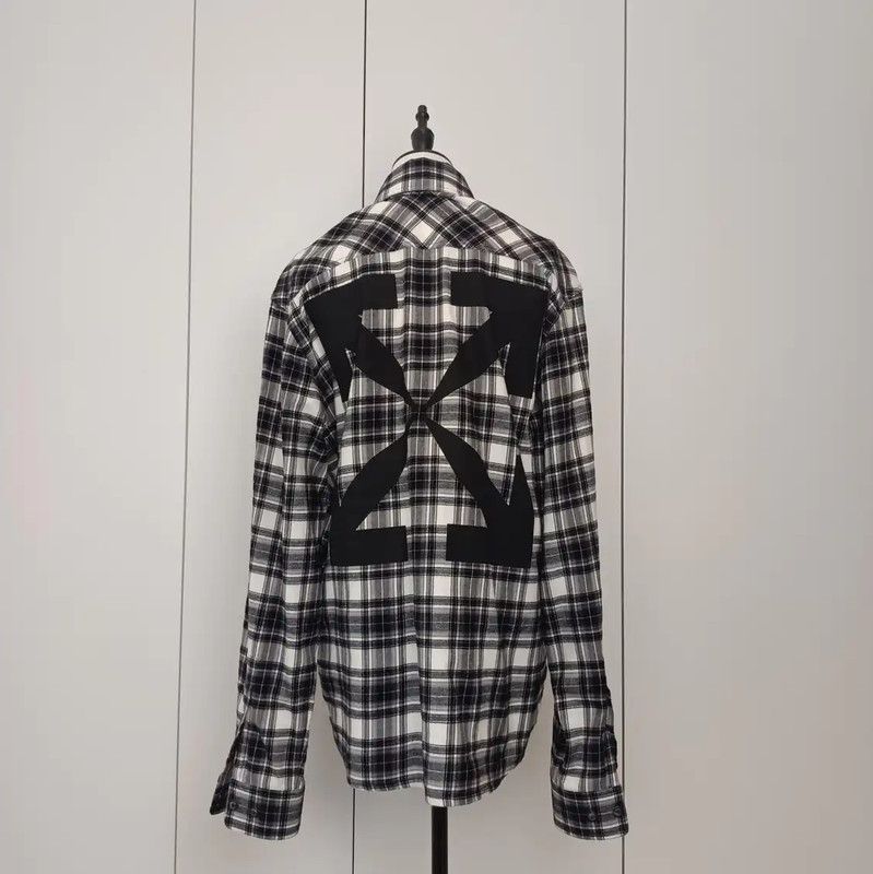 Off-White Off-White Black Checkered Long Sleeve Shirt 0089 Size M / US 6-8 / IT 42-44 - 2 Thumbnail