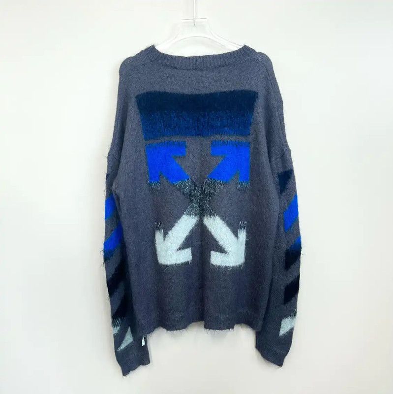 Off-White Off-White Gray Women's Pullover Sweater 0089 Size M / US 6-8 / IT 42-44 - 2 Thumbnail
