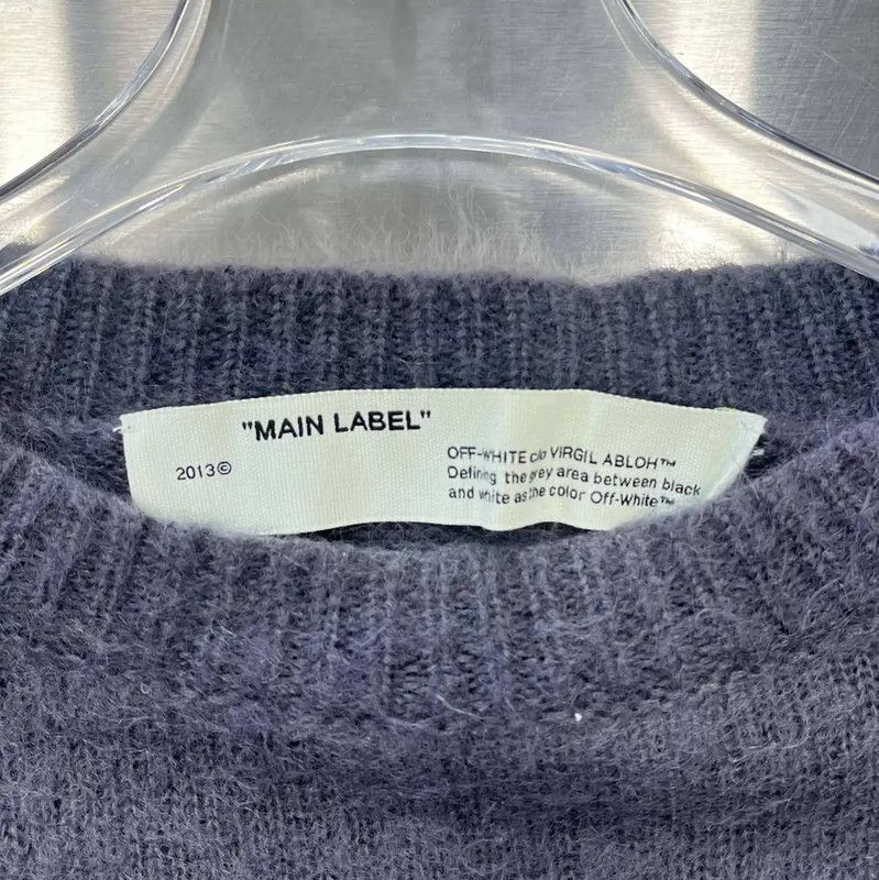 Off-White Off-White Gray Women's Pullover Sweater 0089 Size M / US 6-8 / IT 42-44 - 3 Thumbnail
