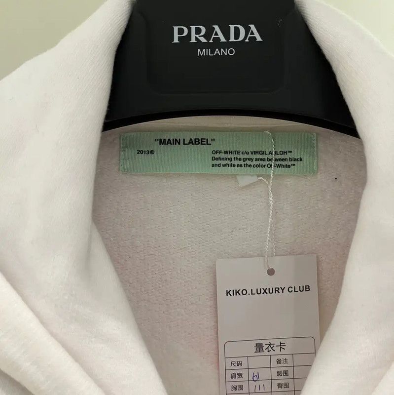 Off-White Off-White White Cotton Women's Hoodie 0089 Size XXS / US 00 / IT 34 - 3 Thumbnail