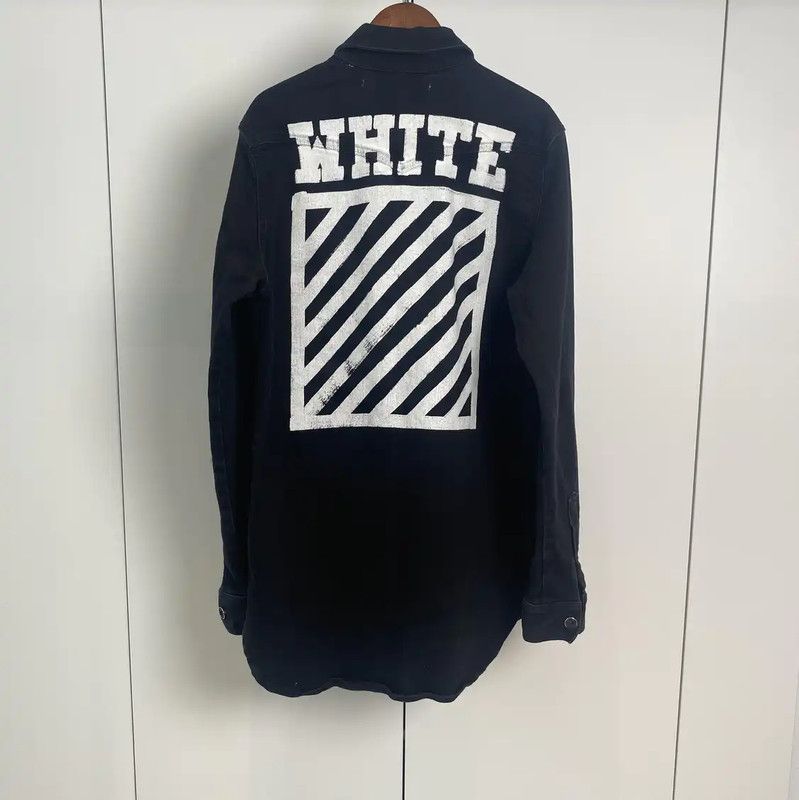 Off-White Off-White Black Cotton Printed Jacket for Women 0089 Size XXS / US 00 / IT 34 - 2 Thumbnail