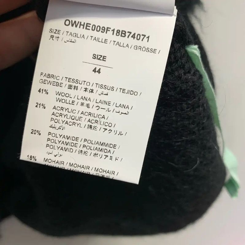 Off-White Off-White Black Wool Sweater for Women 0089 Size L / US 10 / IT 46 - 4 Thumbnail