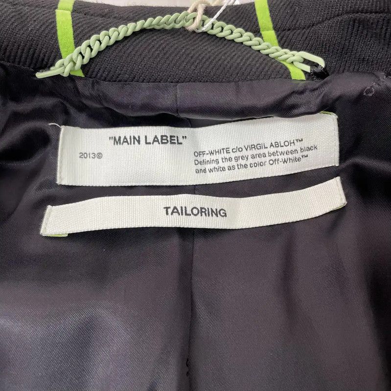 Off-White Off-White Green Plaid Long Coat 0089 Size S / US 4 / IT 40 - 6 Thumbnail