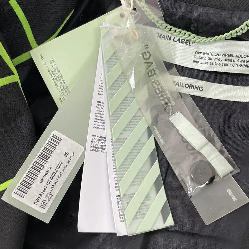 Off-White Off-White Green Plaid Long Coat 0089 Size S / US 4 / IT 40 - 8 Thumbnail