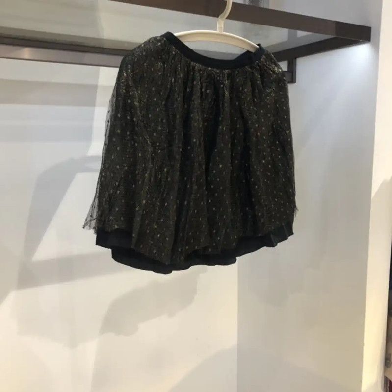 Valentino Valentino Women's Gold Cotton Blend Skirt 0089 Size 26" / US 2 / IT 38 - 2 Thumbnail