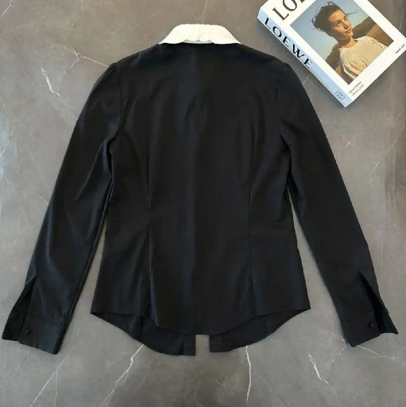 Valentino Valentino Black Cotton Blend Women's Shirt 0089 Size ONE SIZE - 2 Thumbnail