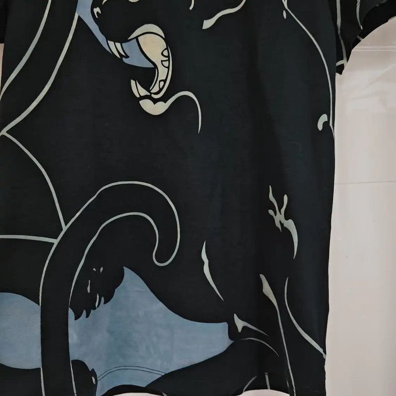 Valentino Valentino Black Cotton Graphic Short Sleeve T-shirt 0089 Size XS / US 0-2 / IT 36-38 - 7 Thumbnail
