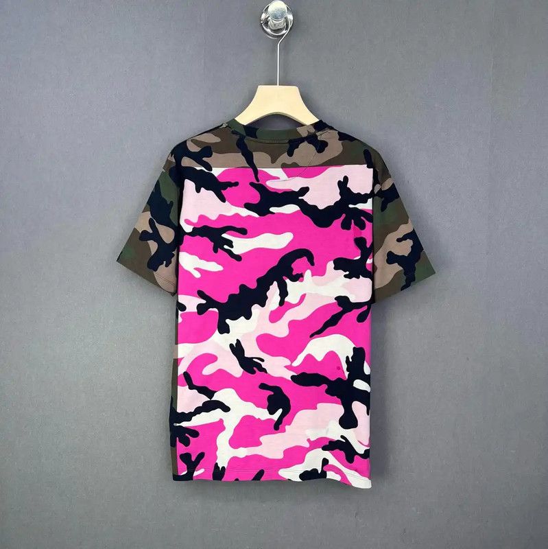 Valentino Valentino Women's Pink Camouflage Cotton T-Shirt 0089 Size M / US 6-8 / IT 42-44 - 2 Thumbnail