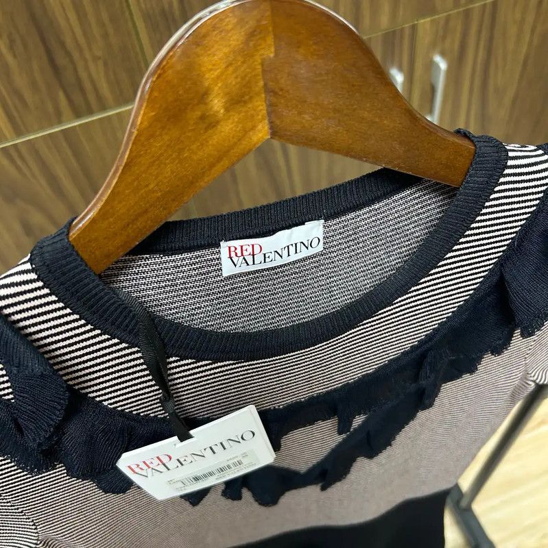 Valentino Valentino Striped Short Sleeve Dress for Summer 0089 Size XS / US 0-2 / IT 36-38 - 4 Thumbnail