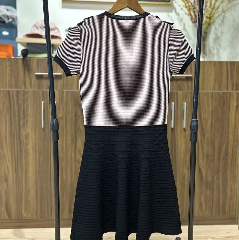 Valentino Valentino Striped Short Sleeve Dress for Summer 0089 Size XS / US 0-2 / IT 36-38 - 2 Thumbnail