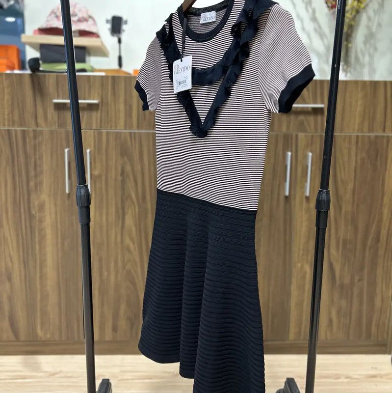 Valentino Valentino Striped Short Sleeve Dress for Summer 0089 Size XS / US 0-2 / IT 36-38 - 3 Thumbnail
