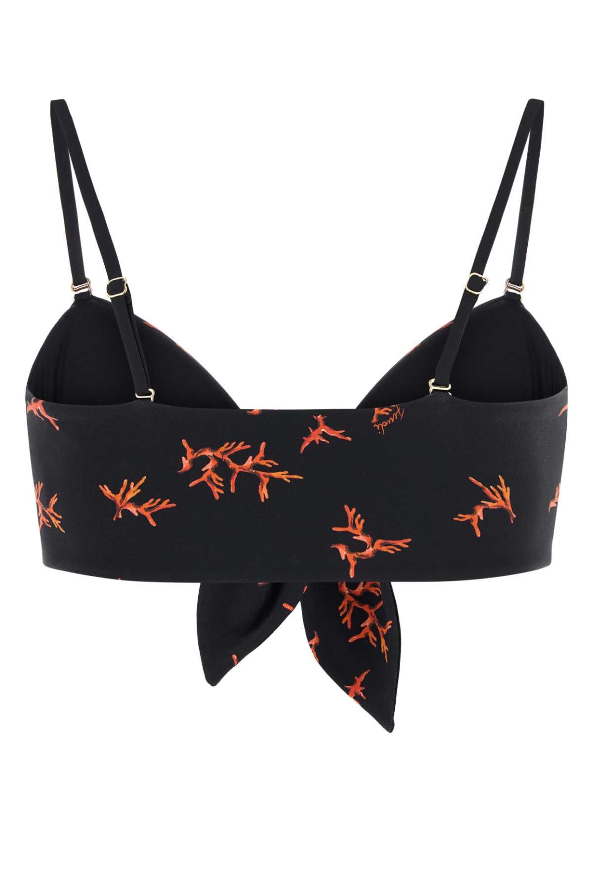 Fendi Printed Stretch Nylon Bikini Top Size XS / US 0-2 / IT 36-38 - 2 Thumbnail