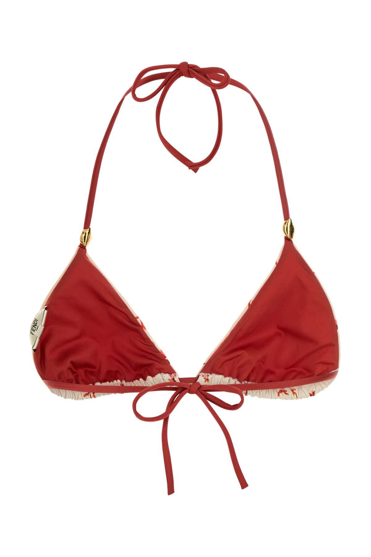 Fendi Printed Stretch Nylon Bikini Top Size XS / US 0-2 / IT 36-38 - 2 Thumbnail