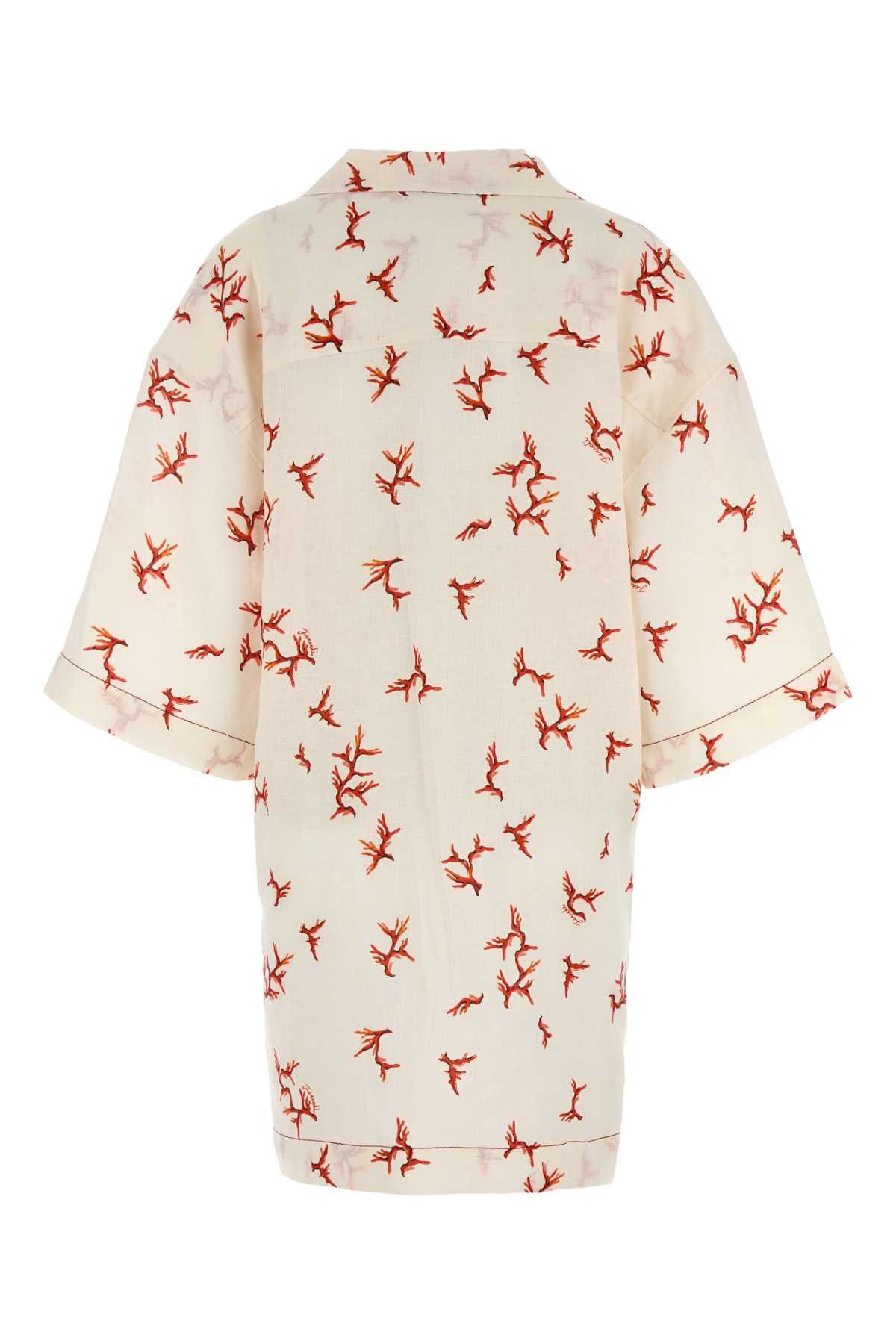 Fendi Printed Linen Kaftan Size ONE SIZE - 2 Thumbnail