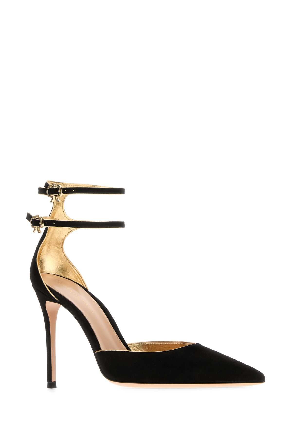 Gianvito Rossi Black Suede Ivette Pumps Size US 10 / IT 40 - 2 Thumbnail