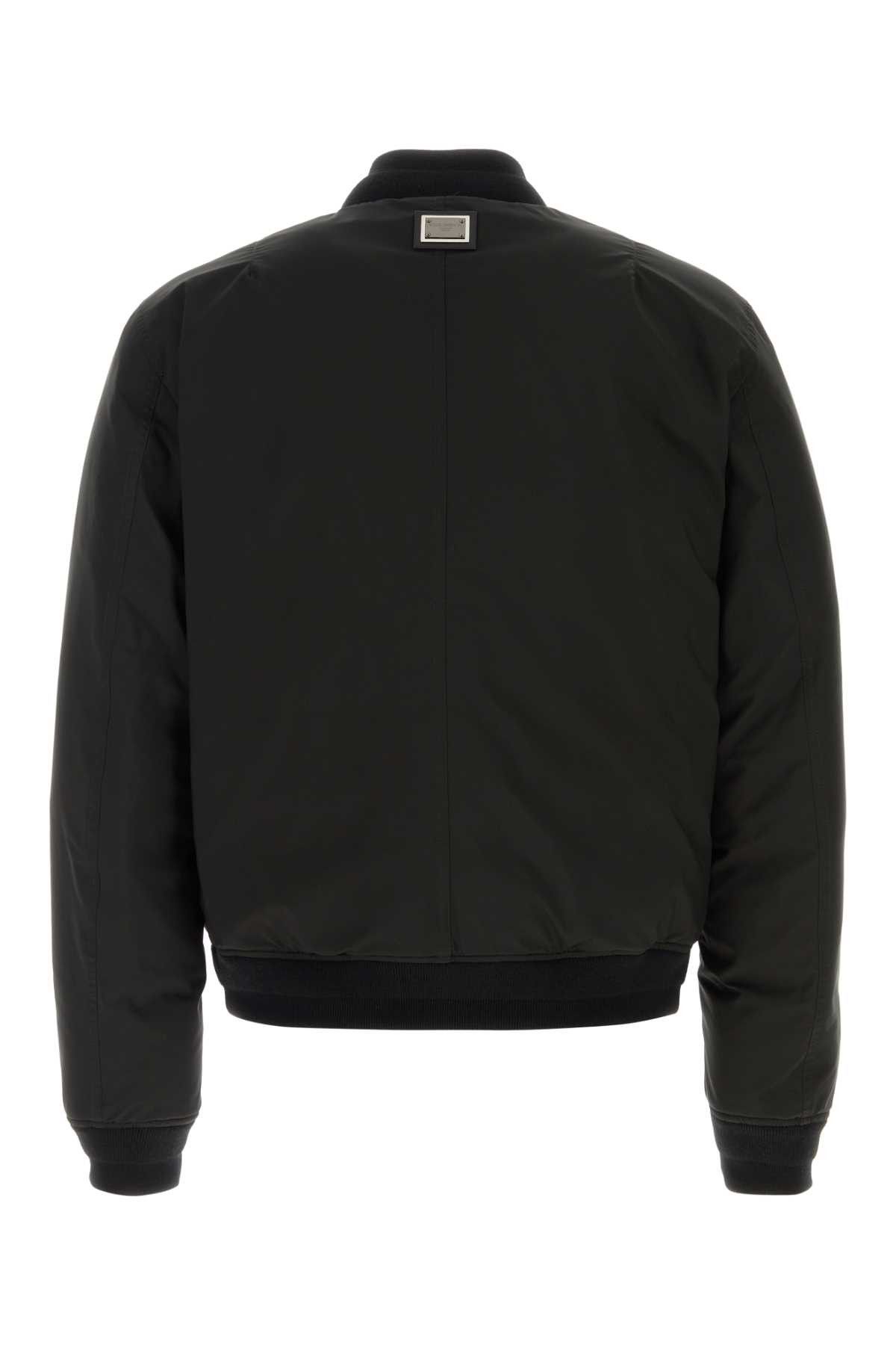 Dolce & Gabbana Black Polyester Down Jacket Size US M / EU 48-50 / 2 - 2 Thumbnail
