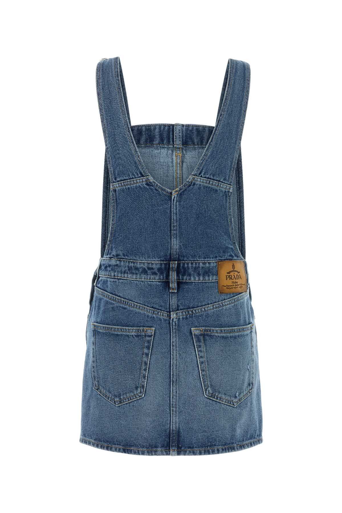 Prada Denim Dungarees Dress Size XS / US 0-2 / IT 36-38 - 2 Thumbnail