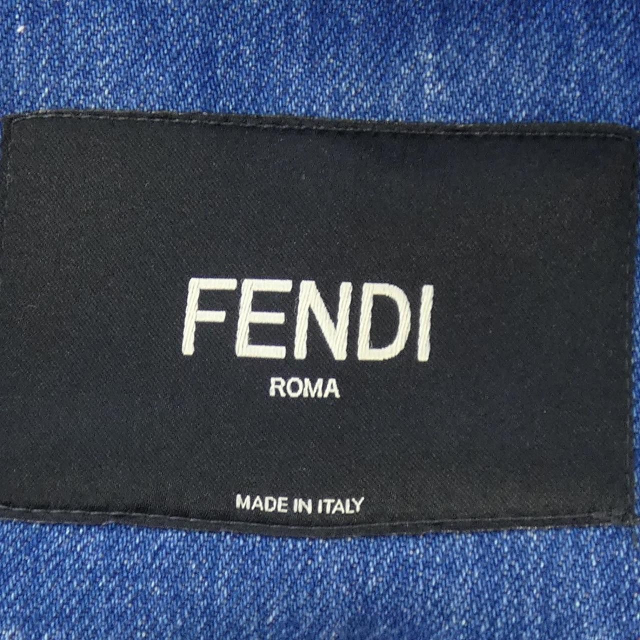 Fendi Fendi Fendi FW1225 AN4W Denim Jacket Denim Outerwear FW1225AN4W DUTY FREE for USA Size ONE SIZE - 4 Thumbnail