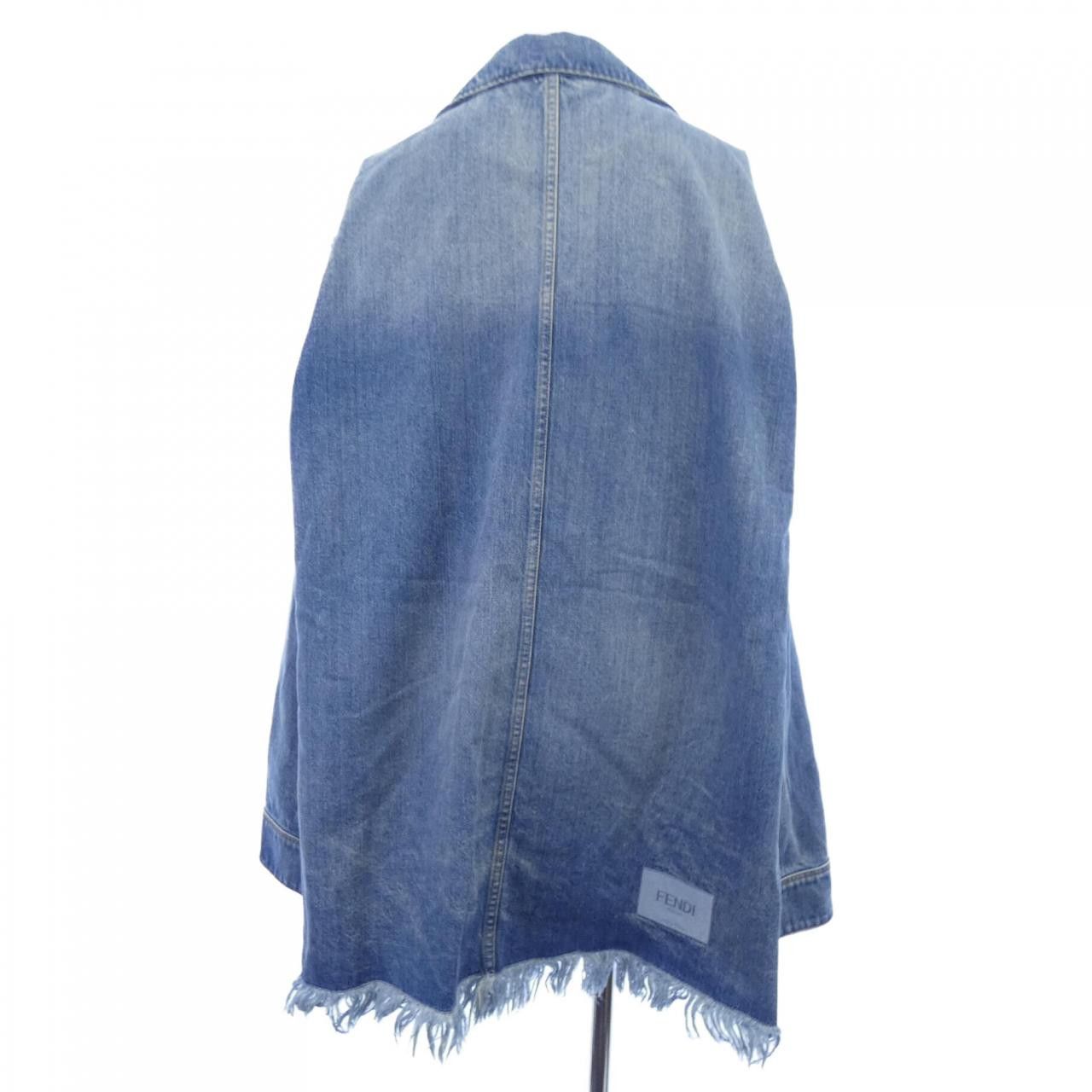 Fendi Fendi Fendi FW1225 AN4W Denim Jacket Denim Outerwear FW1225AN4W DUTY FREE for USA Size ONE SIZE - 2 Thumbnail