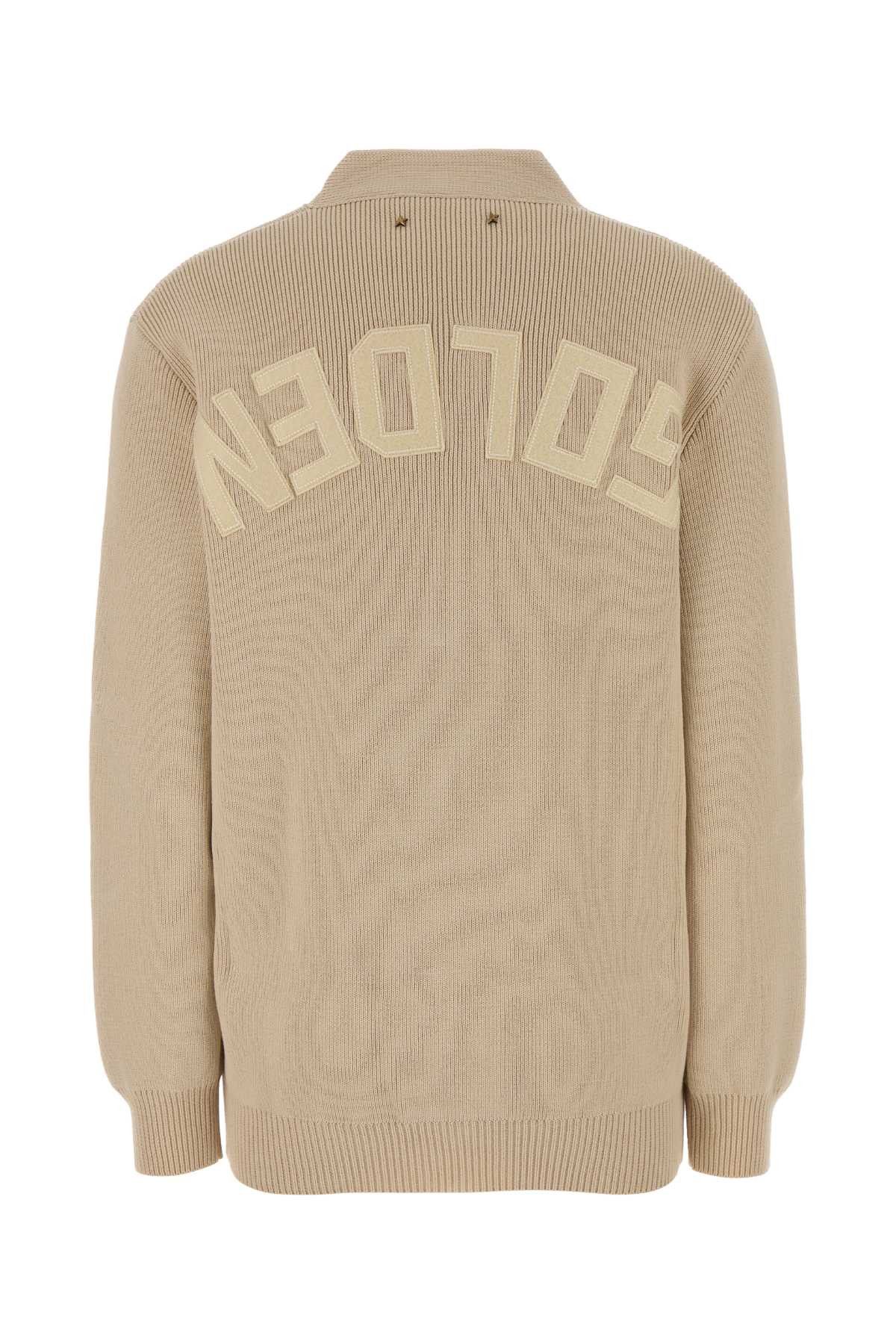 Golden Goose Beige Stretch Cotton Blend Danielle Cardigan Size M / US 6-8 / IT 42-44 - 2 Thumbnail