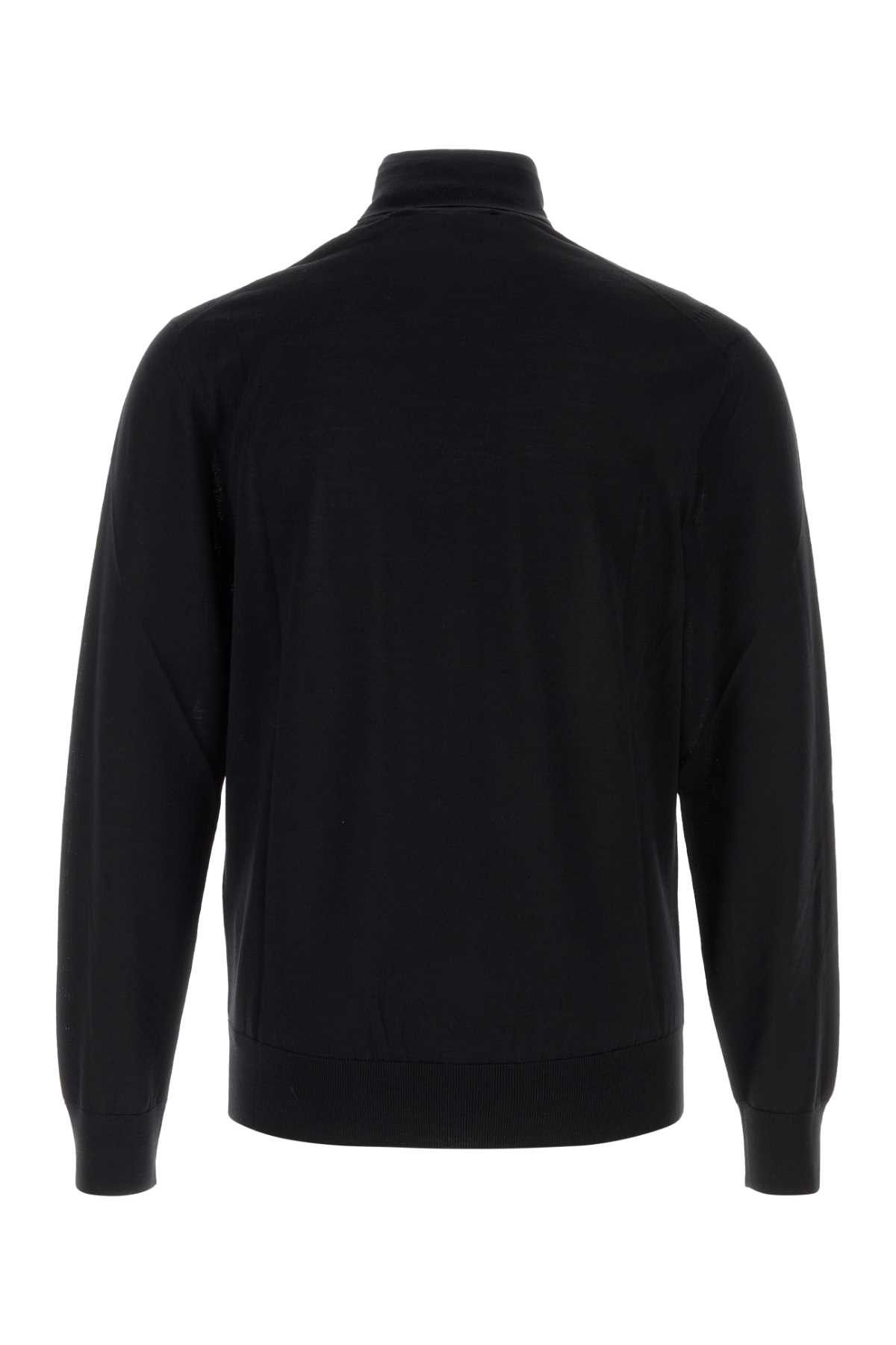 Dolce & Gabbana Black Wool Sweater Size US M / EU 48-50 / 2 - 2 Thumbnail