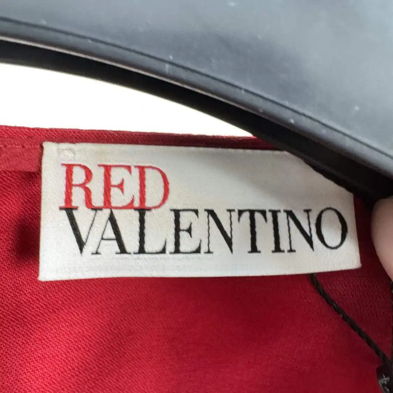 Valentino Valentino Red Pleated Midi Dress for Women 0089 Size L / US 10 / IT 46 - 5 Thumbnail