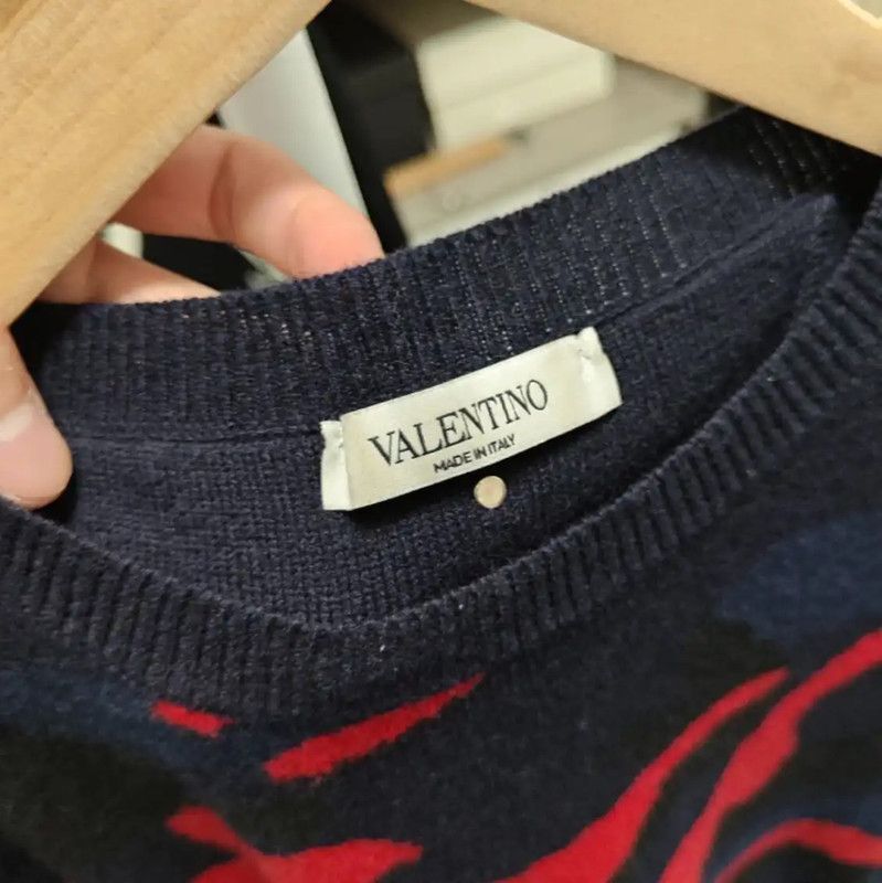 Valentino Valentino Red Wool Sweater for Women 0089 Size M / US 6-8 / IT 42-44 - 3 Thumbnail