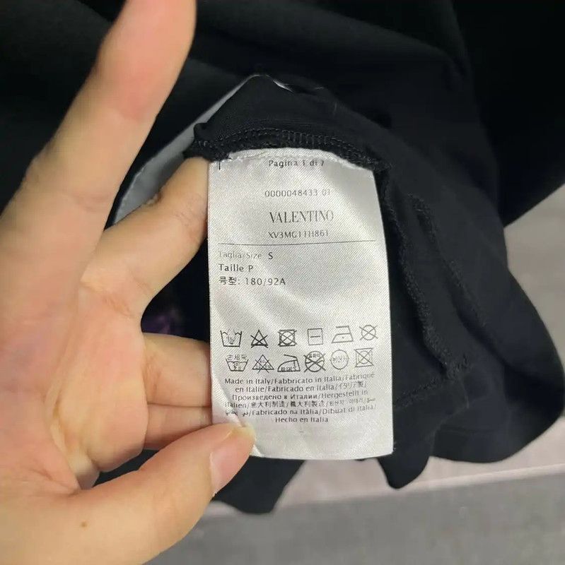 Valentino Valentino Black Cotton T-Shirt for Women 0089 Size S / US 4 / IT 40 - 3 Thumbnail