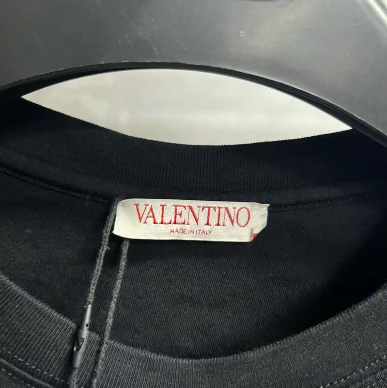 Valentino Valentino Black Cotton T-Shirt for Women 0089 Size S / US 4 / IT 40 - 2 Thumbnail