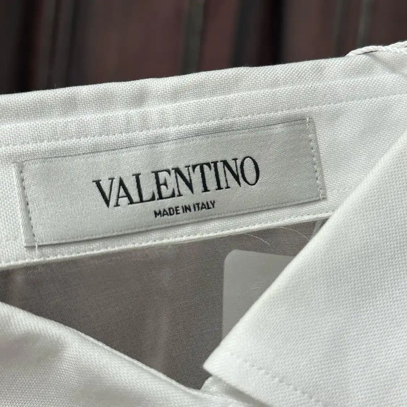 Valentino Valentino White Summer Short Sleeve Shirt 0089 Size ONE SIZE - 6 Thumbnail