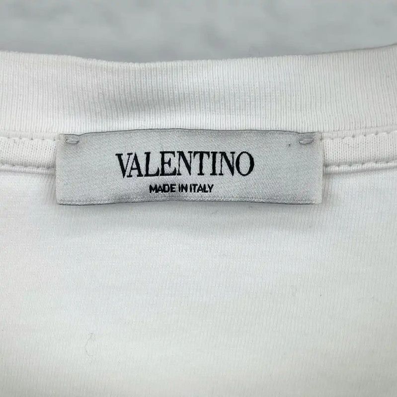 Valentino Valentino Women's Large White Cotton T-Shirt 0089 Size L / US 10 / IT 46 - 3 Thumbnail