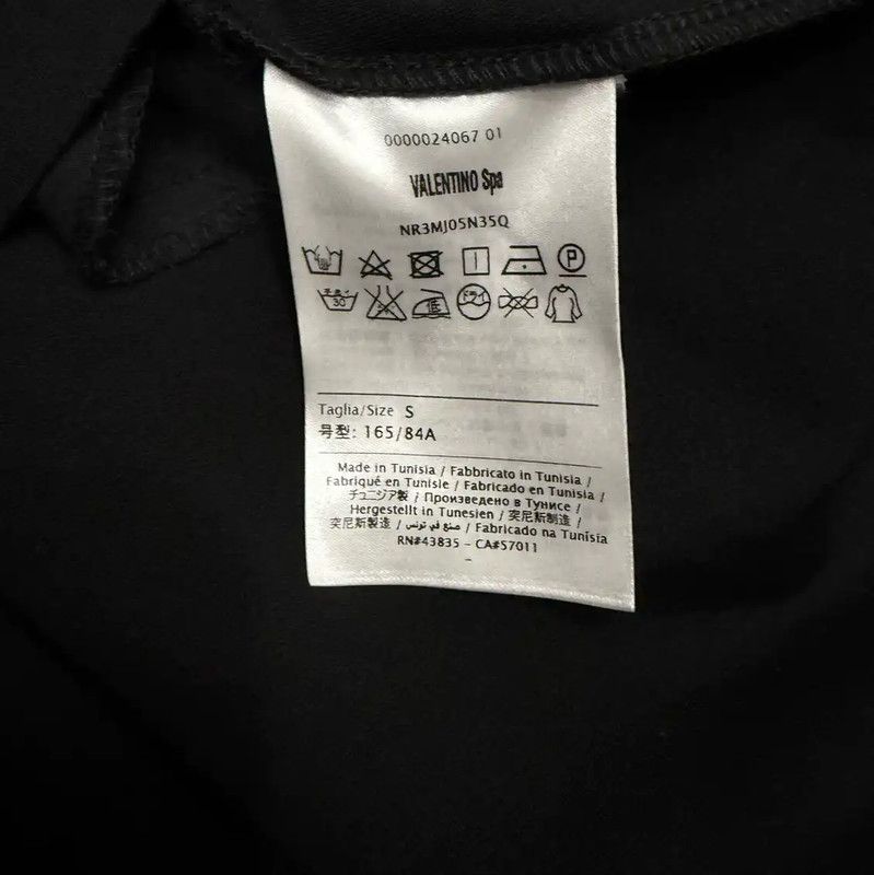 Valentino Valentino Black Cotton Short Sleeve Dress 0089 Size S / US 4 / IT 40 - 4 Thumbnail