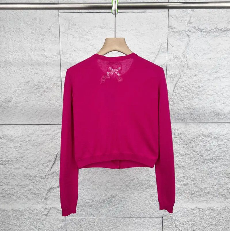 Valentino Valentino Pink Cotton Women's Cardigan 0089 Size S / US 4 / IT 40 - 2 Thumbnail