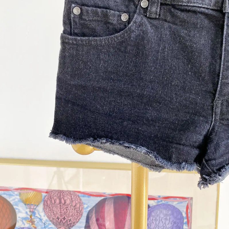 Valentino Valentino Dark Gray Star Denim Shorts 0089 Size 24" / US 00 / IT 34 - 3 Thumbnail