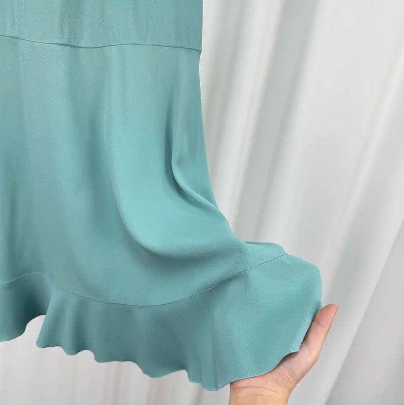 Valentino Valentino Sleeveless Pleated Midi Dress in Blue 0089 Size XL / US 12-14 / IT 48-50 - 4 Thumbnail