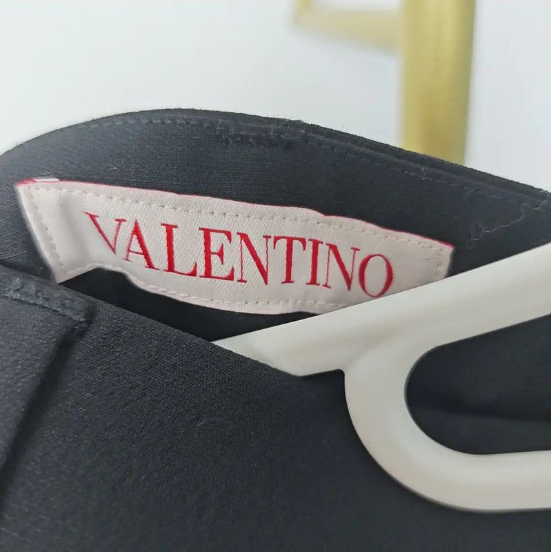 Valentino Valentino Black Wool Casual Pants for Women 0089 Size 23" - 3 Thumbnail