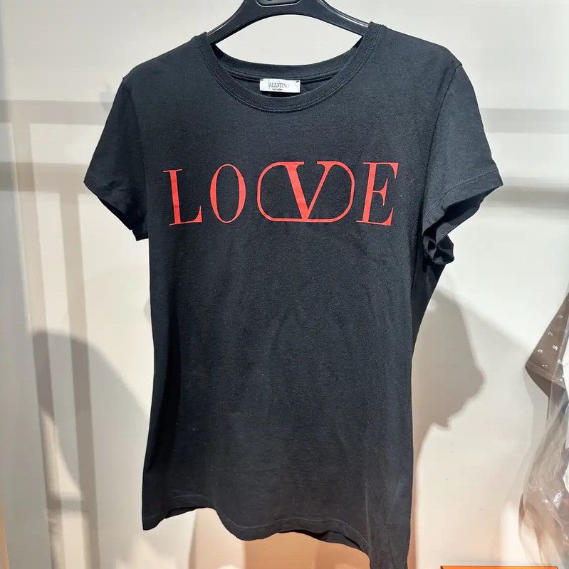 Valentino Valentino Black Cotton T-Shirt with Red Logo 0089 Size M / US 6-8 / IT 42-44 - 5 Thumbnail