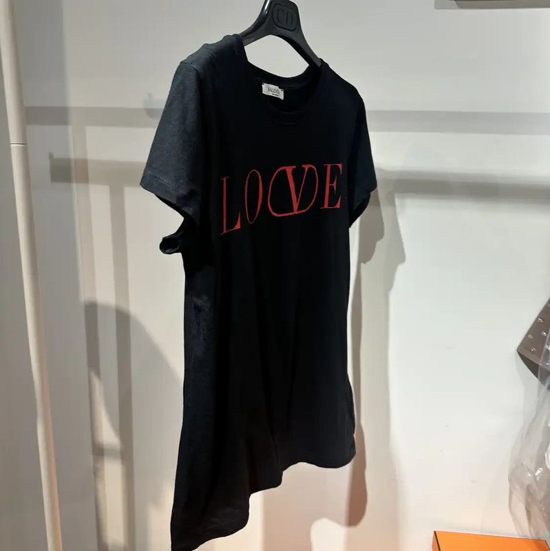 Valentino Valentino Black Cotton T-Shirt with Red Logo 0089 Size M / US 6-8 / IT 42-44 - 8 Thumbnail