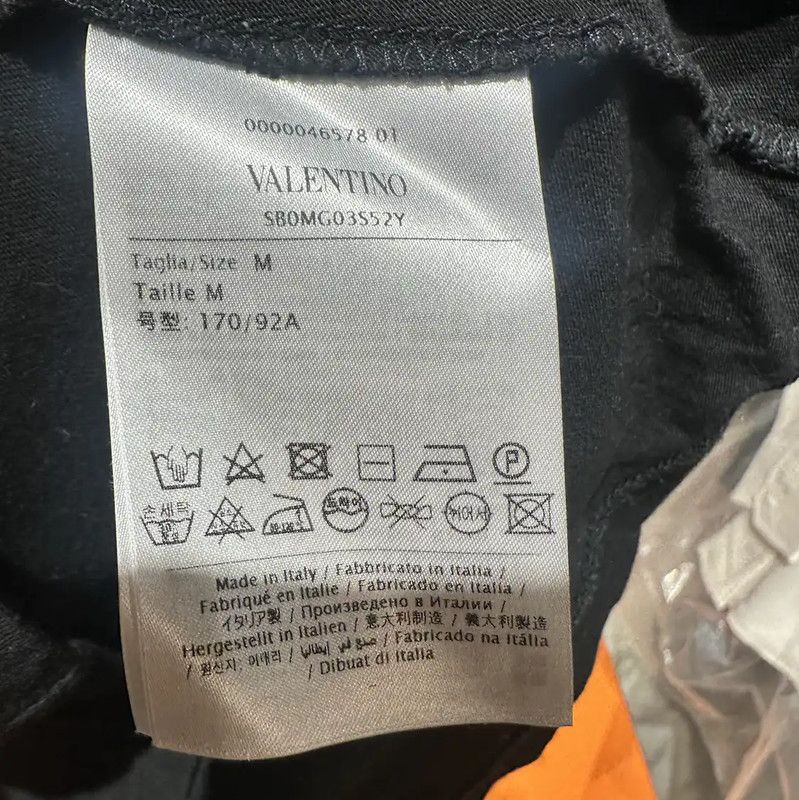 Valentino Valentino Black Cotton T-Shirt with Red Logo 0089 Size M / US 6-8 / IT 42-44 - 6 Thumbnail
