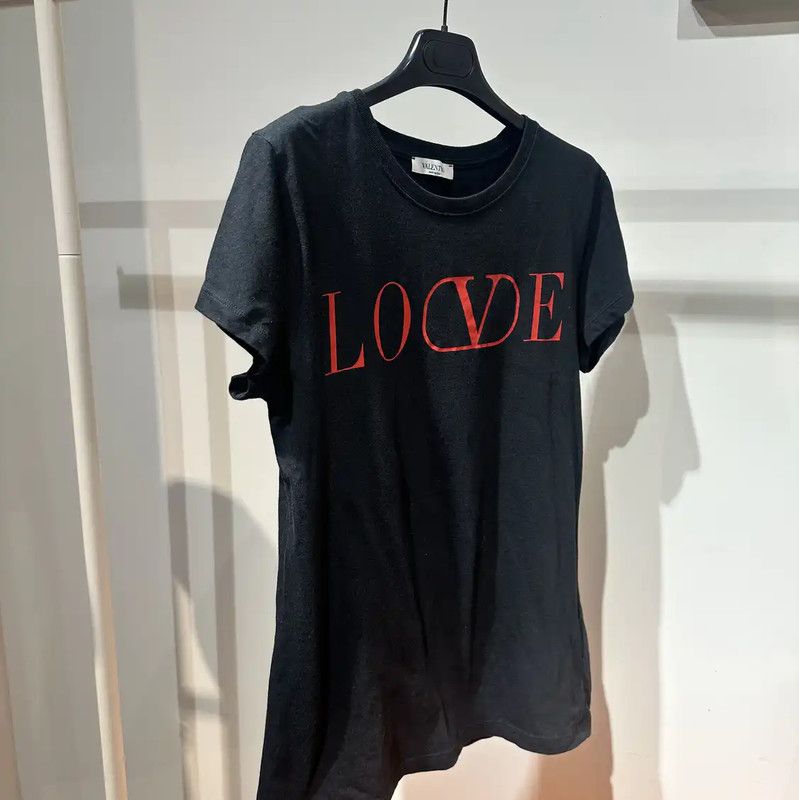Valentino Valentino Black Cotton T-Shirt with Red Logo 0089 Size M / US 6-8 / IT 42-44 - 9 Thumbnail