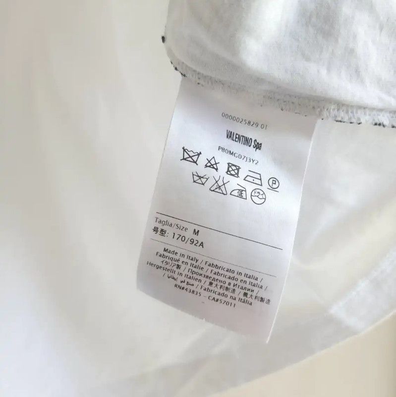 Valentino Valentino Short Sleeve Cotton Tee with Lace Detail 0089 Size M / US 6-8 / IT 42-44 - 3 Thumbnail